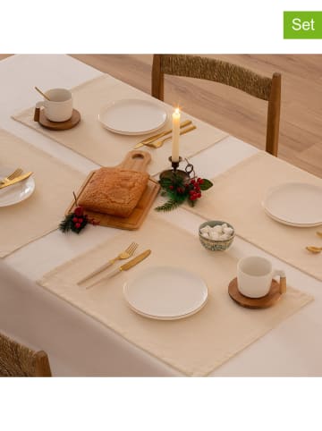 Mint Rugs Podkładki stołowe (2 szt.) "Christmas Evolet" w kolorze beżowym - 50 x 40 cm
