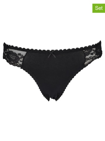 PETITE FLEUR 3-delige set: slips zwart