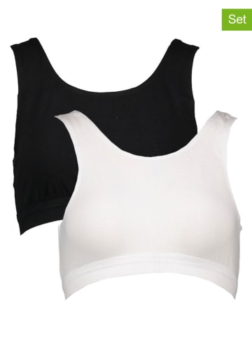 PETITE FLEUR 2er-Set: Bustiers in Schwarz/ Weiß