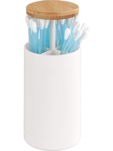 Wenko Wattestäbchenhalter "Laresa" in Weiß - (H)11,5 x Ø 6,5 cm