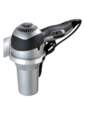 Wenko Uchwyt "Turbo-loc" na suszarkę do włosów w kolorze srebrnym - 13 x 7 x 2,5 cm