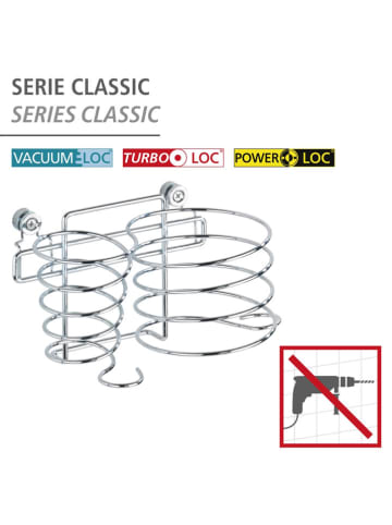 Wenko Haardroger- & stijltanghouder zilverkleurig - (B)20 x (H)12 x (D)12 cm