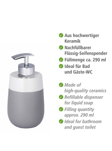 Wenko Dozownik mydła "Malta" w kolorze biało-szarym - 290 ml