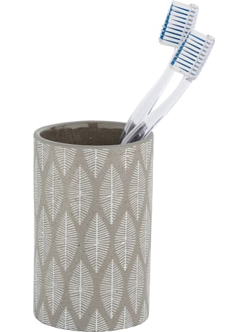 Wenko 2-delige set: tandenborstelbekers "Tupian" grijs - (B)7 x (H)12 x (D)7 cm