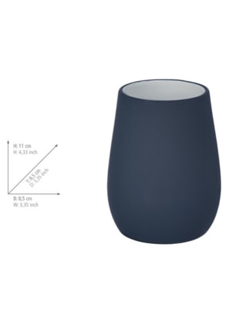 Wenko Kubek łazienkowy "Sydney" w kolorze granatowym - wys. 11 x Ø 8,5 cm