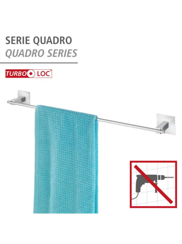 Wenko Uchwyt w kolorze srebrnym na ręczniki - 64 x 6,5 x 7 cm