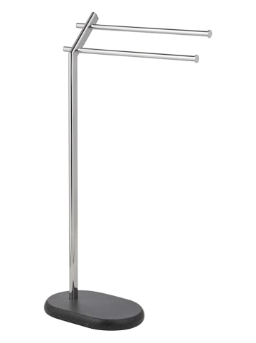 Wenko Handtuchständer "Puro" in Silber/ Anthrazit - (B)44,5 x (H)79 x (T)20 cm