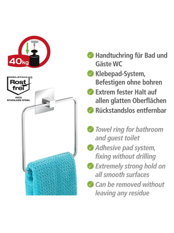 Wenko Roestvrijstalen handdoekhouder "Edelstahl" - (B)16,5 x (H)19,5 x (D)3,5 cm