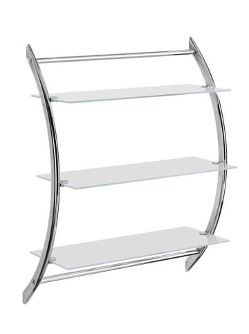 Wenko Edelstahl-Wandregal "Vermont" - (B)57 x (H)71 x (T)22 cm