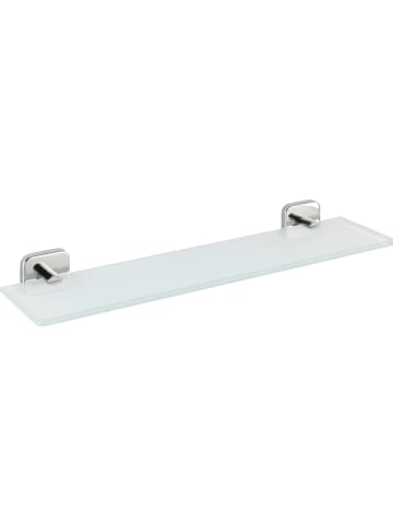 Wenko Ablage "Mezzano" in Weiß/ Silber - (B)46,5 x (H)5,5 x (T)13,5 cm