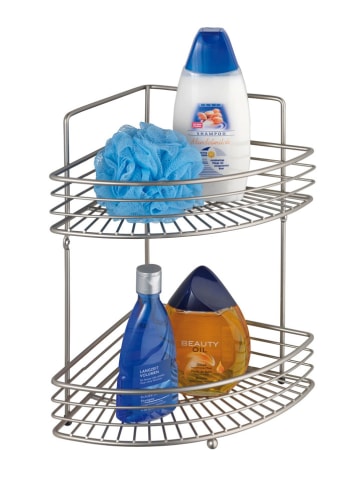 Wenko Doucherekje "Milano" zilverkleurig - (B)31,5 x (H)37 x (D)22 cm