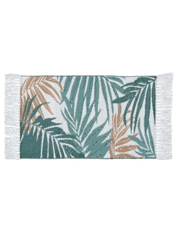 Wenko Badmat "Suva" turquoise/wit/lichtbruin - (L)80 x (B)50 cm