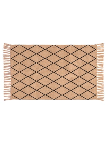 Wenko Badematte ''Calama'' in Beige/ Schwarz - (L)80 x (B)50 cm