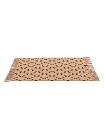 Wenko Badmat "Calama" beige/zwart - (L)80 x (B)50 cm