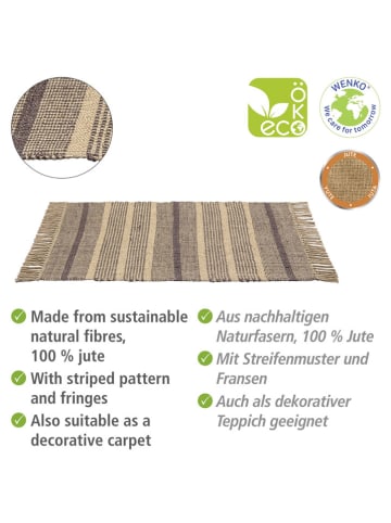 Wenko Badematte ''Sambu'' in Beige/ Grau - (L)80 x (B)50 cm