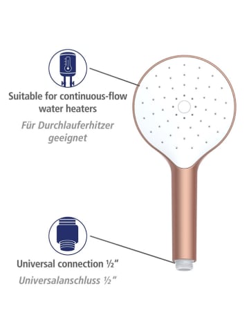 Wenko Regenduschkopf in Kupfer - Ø 12 cm
