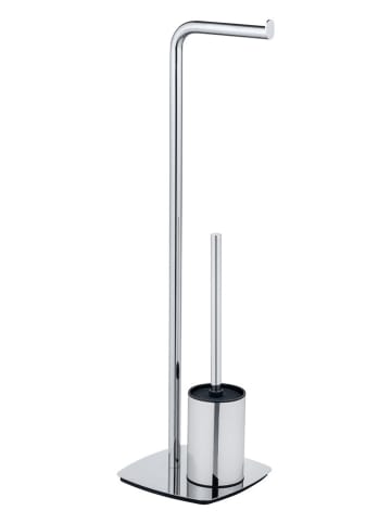 Wenko WC-Garnitur ''Iria'' in Silber - (B)23 x (H)72 x (T)20 cm