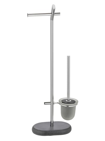 Wenko Toiletborstelgarnituur "Puro" antraciet - (B)29 x (H)72 x (D)15,5 cm