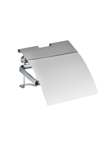 Wenko Toilettenpapierhalter in Silber - (B)13 x (H)9 x (T)12,5 cm