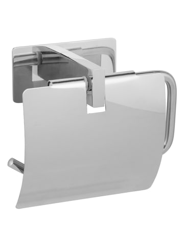 Wenko Edelstahl-Toilettenpapierhalter "Genova" - (B)14 x (H)11,5 x (T)6 cm