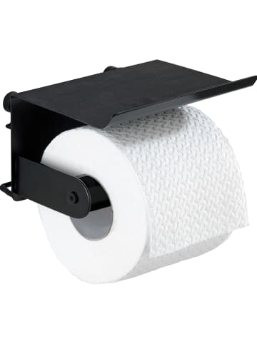 Wenko Uchwyt "Classic Plus" w kolorze czarnym na papier toaletowy - 14 x 10 x 14 cm