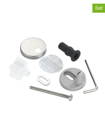 Wenko 15tlg. WC-Befestigungsset ''Fix-Clip'' in Silber