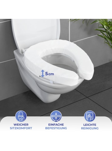 Wenko Pokrowiec "Soft" w kolorze białym do poduszki na toaletę - 38 x 5 x 46 cm