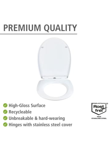 Wenko Easyclose-toiletbril "Tucan" wit/groen