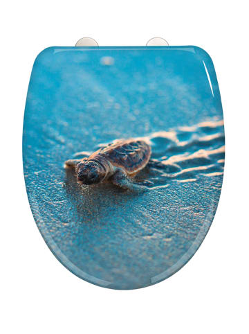 Wenko Easyclose-toiletbril " Caretta" blauw