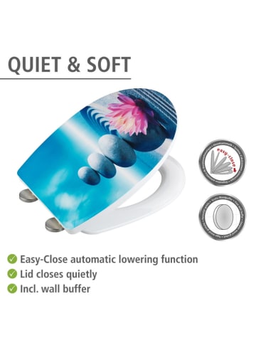 Wenko Easyclose-toiletbril "Spirit" blauw