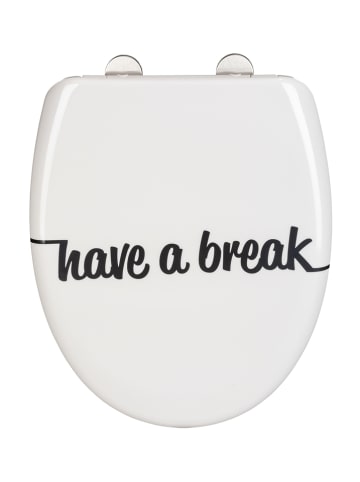 Wenko Automatyczna deska WC "have a break" w kolorze biało-czarnym