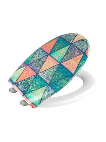 Wenko Absenkautomatik-WC-Sitz "Geometry" in Bunt