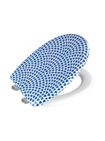 Wenko Easyclose-toiletbril " Sevilla" blauw