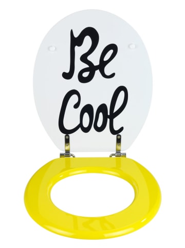 Wenko Easyclose-toiletbril "Be Cool" wit/zwart/groen