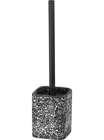 Wenko Roestvrijstalen toiletborstelgarnituur "Terrazzo" zwart - (H)37 cm
