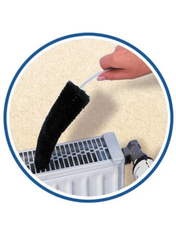 Maximex Radiatorborstel zwart - (L)120 cm