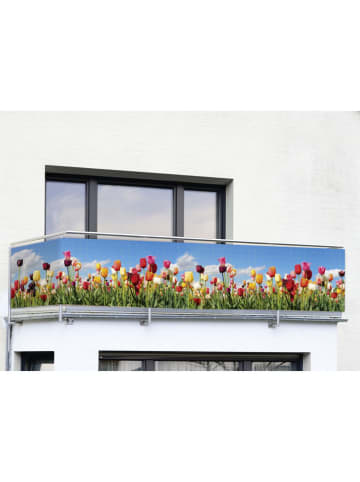Maximex Balkonsichtschutz ''Tulip Meadow'' in Bunt - (L)85 x (B)500 cm