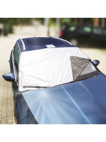 Maximex Osłona w kolorze czarno-srebrnym na szybę samochodową - 96 x 156 cm