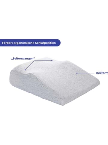 Wenko Zijslaperhellingskussen wit - (B)42 x (H)12 x (D)37 cm