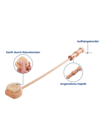Maximex Szczotka w kolorze beżowym do drapania - dł. 49 cm