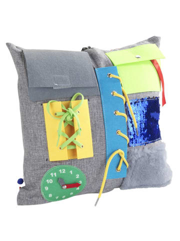 Maximex Aktivitäts-Nestelkissen in Grau/ Bunt - (L)40 x (B)40 cm