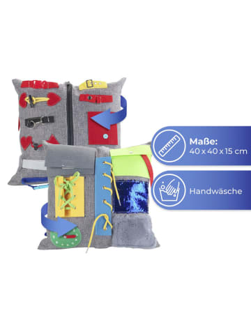 Maximex Activitykussen grijs/meerkleurig - (L)40 x (B)40 cm