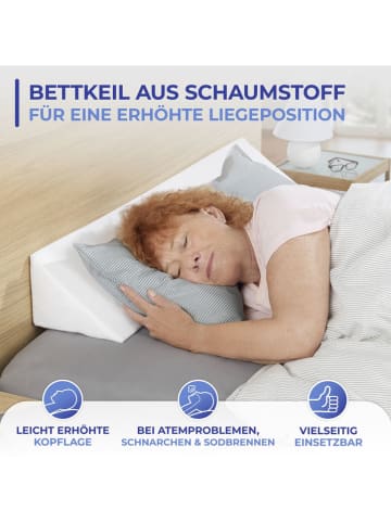 Maximex Wiegkussen wit - (B)90 x (H)20 x (D)15 cm