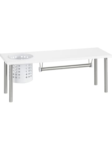 Wenko Universeelrek "Blanco" wit/zilverkleurig - (B)55 x (H)21 x (D)18 cm