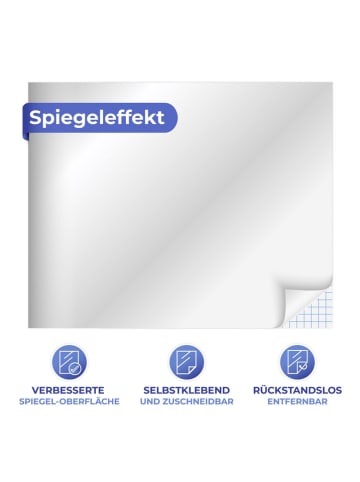 Maximex Spiegelfolie zilverkleurig - (L)50 x (B)58 cm