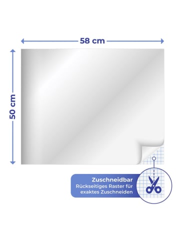 Maximex Lustrzana folia w kolorze srebrnym - 50 x 58 cm