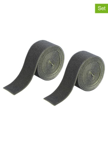 Maximex 2-delige set: antislip tapijtbanden zwart - (L)200 x (B)4 cm