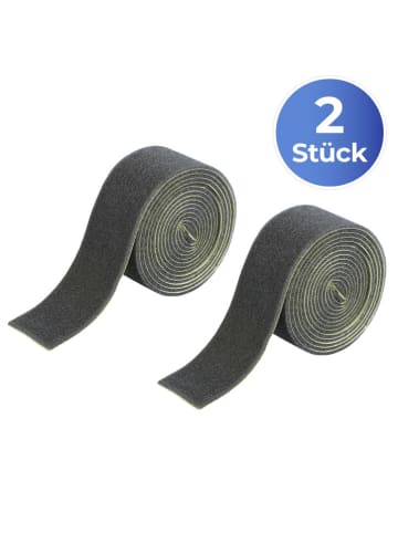 Maximex 2-delige set: antislip tapijtbanden zwart - (L)200 x (B)4 cm