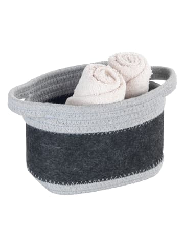 Wenko Aufbewahrungskorb "Bea" in Anthrazit - (B)18 x (H)13 x (T)12 cm