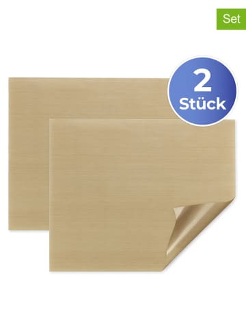 Wenko 2-delige set: bakmatten beige - (L)36 x (B)42 cm